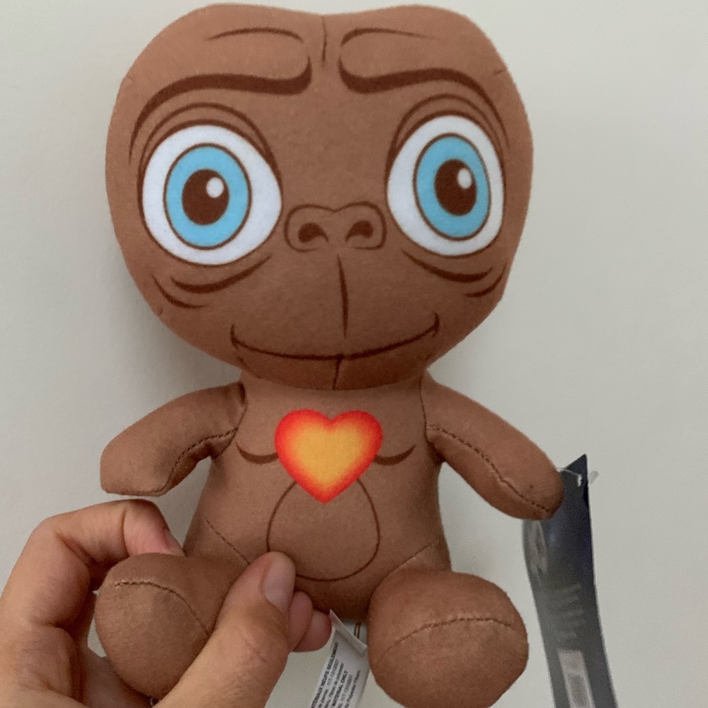 E.T. Extra Terrestrial Plush Doll Alien Movie ET Toy Factory 7" Big Head Heart